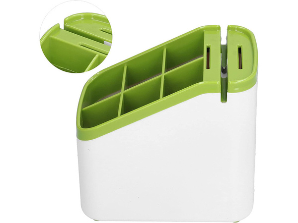 Galda piederumu organizētājs galda piederumu paplātes nažu asinātāja statīvs