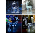 Leuchtendes rentier 216 led weihnachtsdekoration mit beweglichem kopf grosser garten