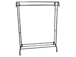 Standing clothes hanger with shelves for shoes and jackets, metal, for wardrobe