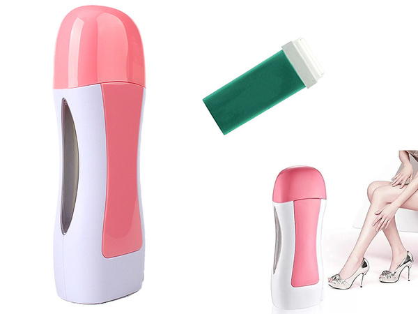 Kit depilacion calentador cera rollo bandas