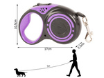 Lanyard automatic with locker block for dogs long strip 5m 15kg
