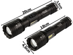 Тактический фонарь bailong cree led xhp160 cob power