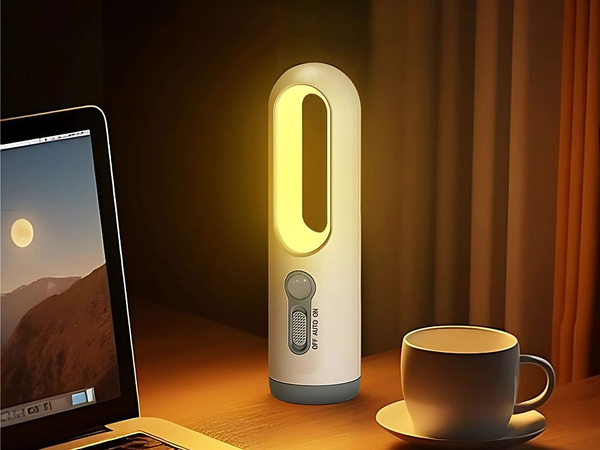 Lámpara nocturna led con sensor de movimiento y función de linterna inalámbrica con conexión usb
