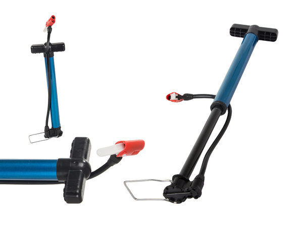 Pompă de picior pentru biciclete din aluminiu cu furtun pompă de mână ușoară