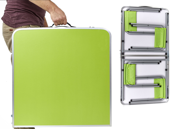 Skládací kempingový stůl turistický stůl se 4 židlemi zahradní stůl