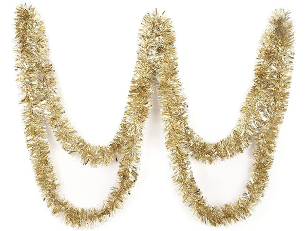 Chandelle de noël chaîne dorée de 2 m