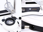 Third hand soldering kit magnifying glass holder led