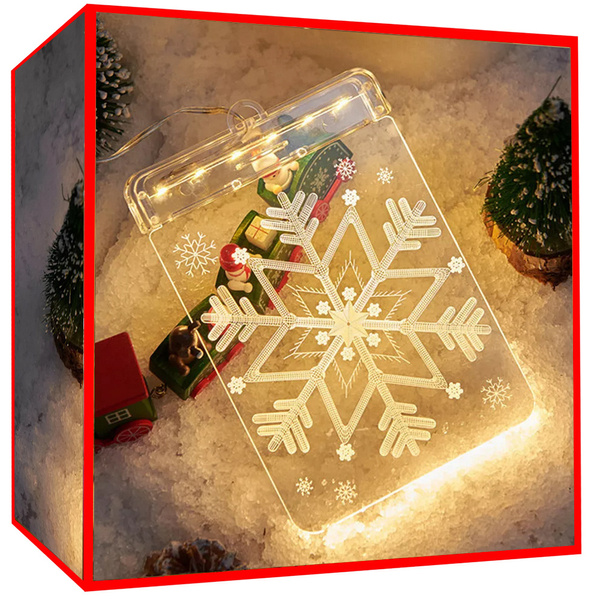 Vitrail 3d décoration lumières de noël