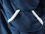 Cálida sudadera oversize manta xxl 2en1 piel gruesa suave con capucha bata
