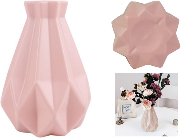 Jarron de plastico flor de esquina, jarron de esquina 20 cm