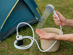 Portable tourist camping car shower with pump battery