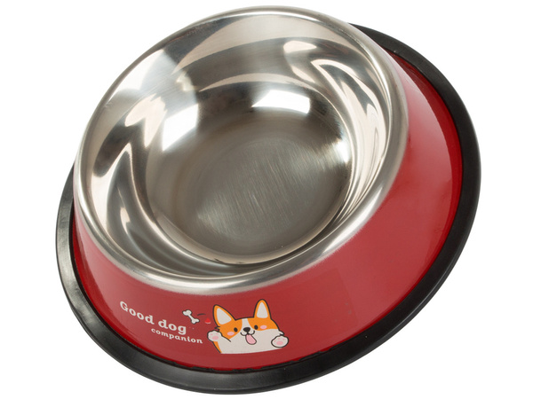 Gamelle métal antidérapante pour chien lettrage 1l