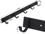 Perchero de pared para pasillo baño 5 ganchos