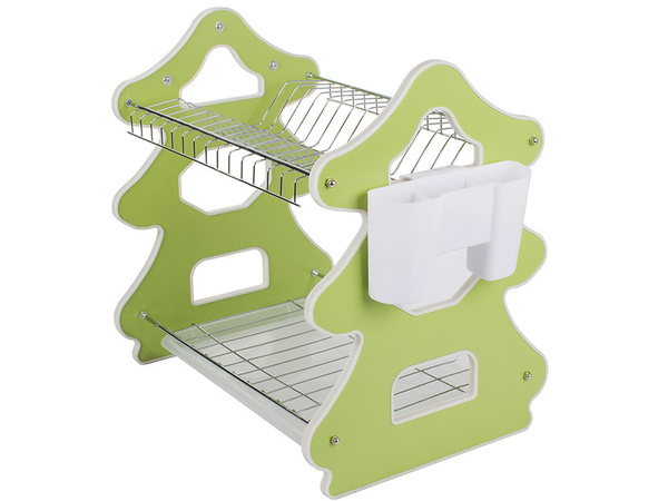 Dishwasher drying rack double-decker
