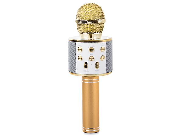 Bluetooth vezeték nélküli mikrofon karaoke hangszóró hang modulátor kerek