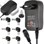CARGADOR UNIVERSAL REGULABLE MULTIRRANGOS 6 CONECTORES 3V-12V