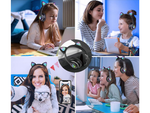 Brezžične slušalke bluetooth radio fm mp3 mačja ušesa vodila osvetlitev