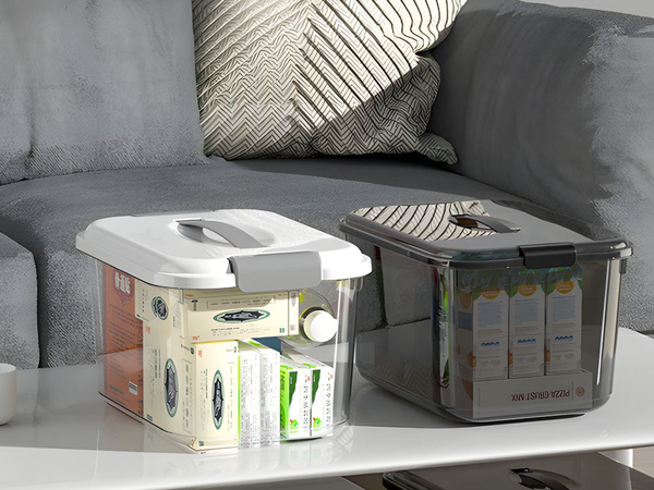 Storage container with lid handle closure large capacity 20l