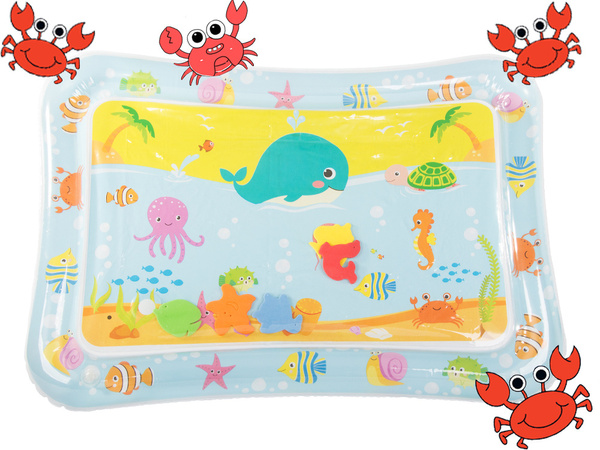 Inflatable sensory water mat for toddlers to play on