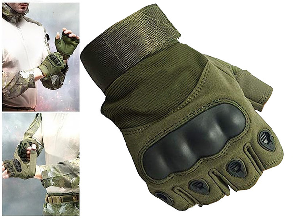 Fingerless tactical gloves military survival xl