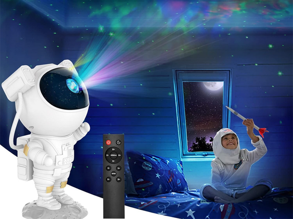 Zvaigžņu projektors astronauta nakts gaismas lāzera debess projektors led tālvadības pults