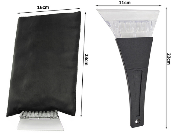 Automašīnu stiklu skrāpētājs ar cimdiem pret salu un sniegu mīksts rokturis