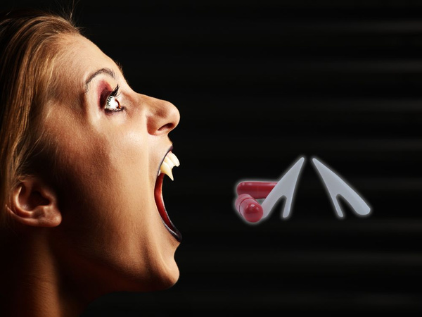 Vampiir dracula libahunt komplekt halloween valehambad võltsitud verega