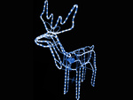 Leuchtendes rentier 216 led weihnachtsdekoration mit beweglichem kopf grosser garten