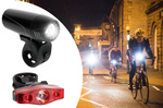 Kit lumière vélo avant + arrière led pour guidon vélo fort