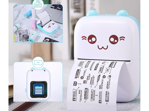 Mini imprimante thermique sans fil portable pour photos et notes