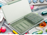 Medicine container tablets box time of day medication cassette weekly