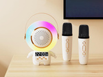 Wireless karaoke personal kit bluetooth speaker + 2x microfon