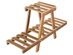 Flowerbed stand wooden flower pot two-storey shelf