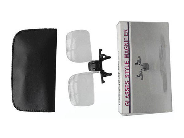 Lupa do czytania mocowana do okularów klips 2x