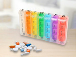 Recipient pentru medicamente cutie de pastile oră săptămânală a zilei casetă de medicamente