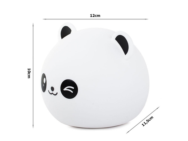 Children's night light panda rgb led remote control usb