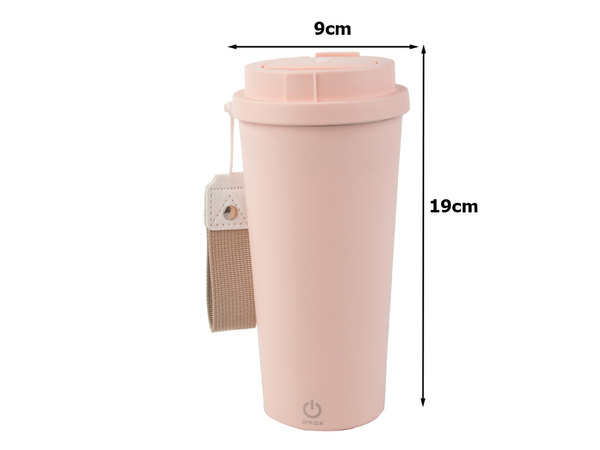 Taza automélante 350 ml termo de acero para frío y caliente llavero usb