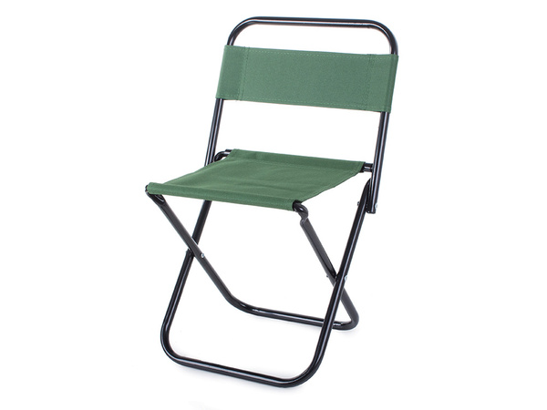 Folding tourist chair with backrest