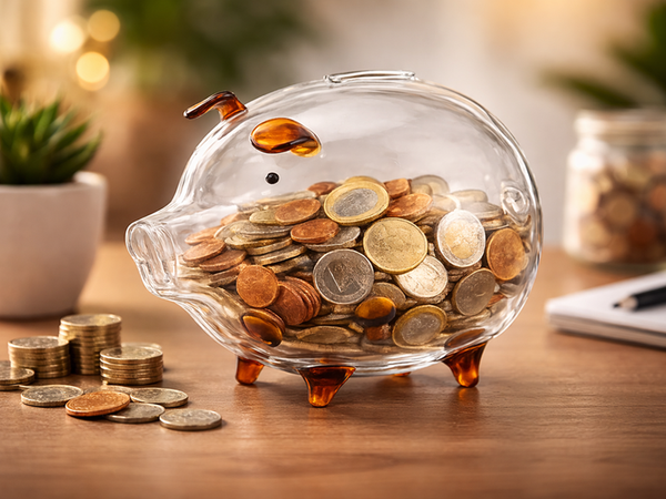 VELIK RJAV PRAŠIČEK HRANILNIK (36)