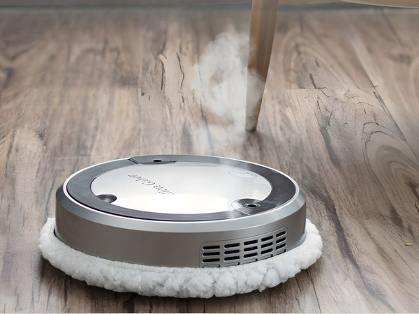 Robot fregador automático inalámbrico eléctrico de limpieza plateado