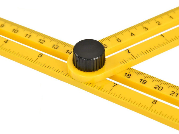 Bevel multifunction templater ruler angle measure