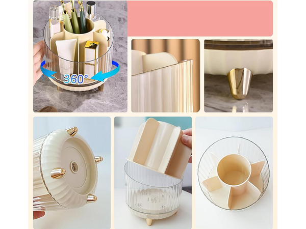 Cosmetics organiser jewellery rotary 360 for make-up brushes casket