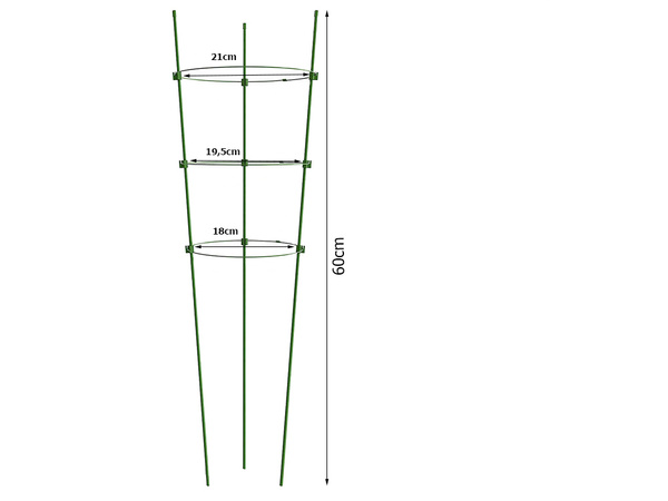 Virággyűrű növénytámasz kerek stabil létra