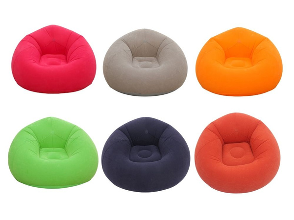 Scaun gonflabil pouf velur scaun lumina moale relaxare confortabilă