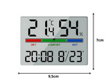 WETTERSTATION THERMOMETER HYGROMETER LCD UHR DATUM FEUCHTIGKEIT TEMPERATUR