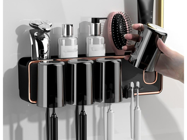 Razpršilnik za zobno pasto držalo za zobne ščetke viseči organizator s skodelicami