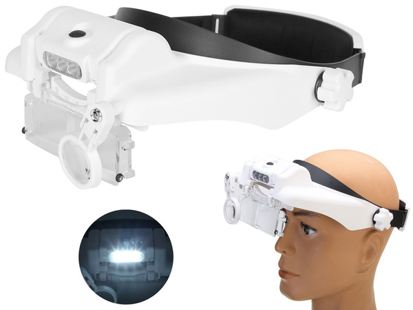 Through headlight eyeglasses 3 led lenses 13x