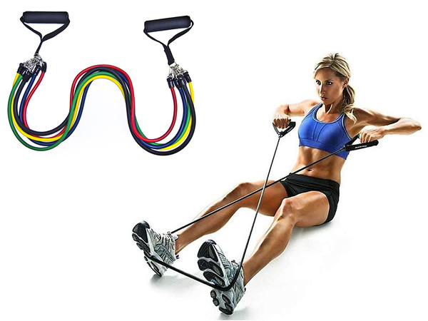 Edzés gumik készlet 5 ellenállás edzés szalagok fitness expander