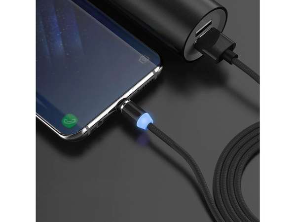 Mágneses töltőkábel 3w1 micro typ-c usb lightning 1m