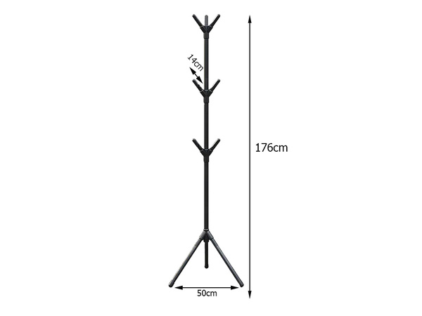 Padlóra állítható ruhatartó állvány kabátok padló állvány fém fekete